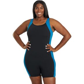 Sporti Plus Size One Piece Swimsuit for Women, Hydrolast Technology, Sun Protective UPF 50, Chlorine Resistant, Fast-Drying