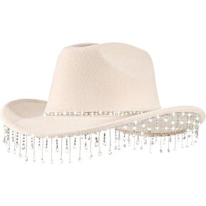 Womens Rhinestone-Cowgirl Cowboy Hat Wide Brim Diamond-Glitter-Western-Cowboy Hat Size:Medium-Large