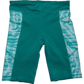 Nike Dry Girls Trophy Tie Dye Training Bike Shorts Medium Polyester Green