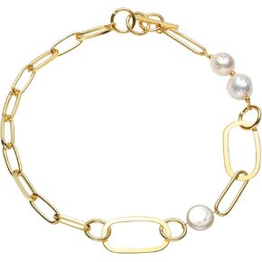 Modern Golden Cultured 12mm Freshwater Baroque Pearls Choker Necklace