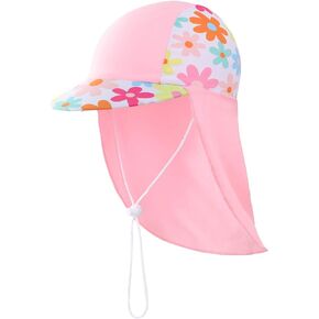 Home Prefer Boys Sun Hat Long Flap Quick Dry Sun Protection Cap Surf Up Swim Hat