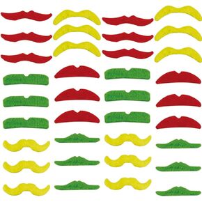 UMEELR Juneteenth Moustache, Red, yellow And Green Stickable Patriotic Beard, African American Holiday Dress Up Accessories, 1865 Independence Day Celebration Parades, Party Favorite Supplies in Kuwait