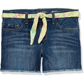 The Children's Place Girls' Belted Denim Shorts