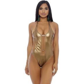 Forplay Women's Standard Santo Domingo Monokini, Matte Gold, S