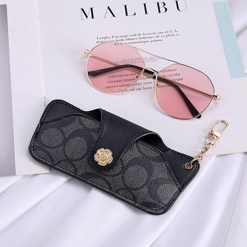 Soft Leather Sunglasses Bag,Travel Sunglass Holder Eyeglass Case Portable Slim Sunglasses Pouch in Saudi Arabia