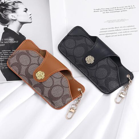 Soft Leather Sunglasses Bag,Travel Sunglass Holder Eyeglass Case Portable Slim Sunglasses Pouch in Saudi Arabia