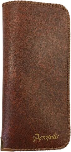 Acropolis Unisex Soft Leather Eyeglasses Cases Protective Case For Glasses in Saudi Arabia