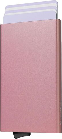Metal Case Pop Up Wallets For Men and Women, Slim Minimalist RFID Blocking Credit Card Holder in Saudi Arabia
