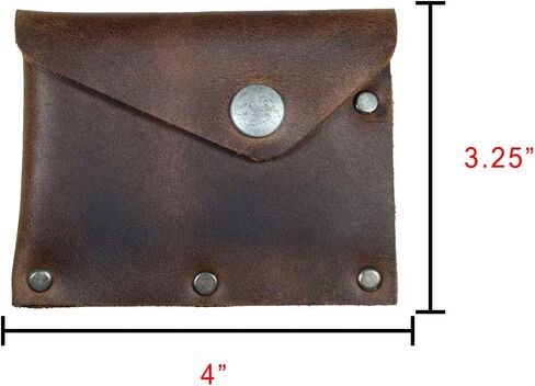 Hide & Drink, Leather Riveted Card Holder W/Snap, Cash Wallet, Travel Case Organizer, Accessories, Handmade Includes 101 Year Warranty :: Bourbon Brown in Saudi Arabia
