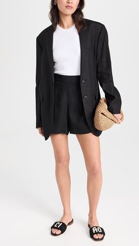 Madewell Women's Clean Pull-On Shorts in Linen-Cotton in Saudi Arabia