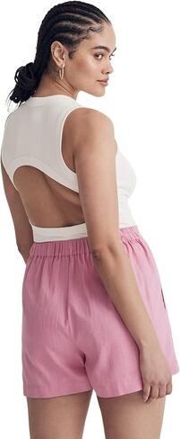 Madewell Women's Clean Pull-On Shorts in Linen-Cotton in Saudi Arabia