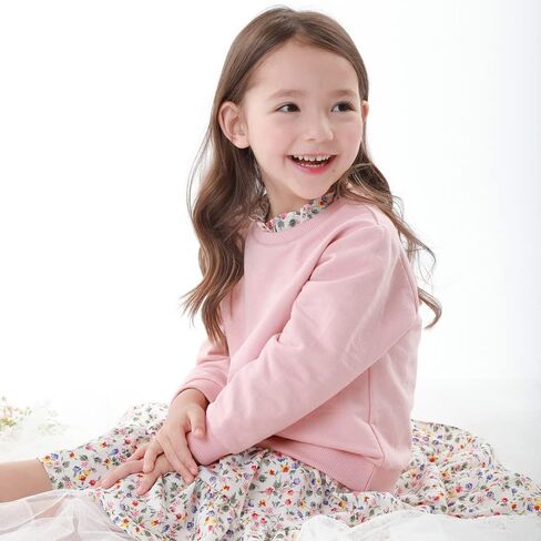 فستان 'Pink Girl' من القطن الوردي كاجوال بنمط الزهور مكشكش للفتيات الصغيرات، مقاس أمريكي 4T in Kuwait