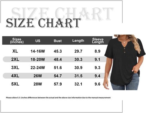 CARCOS Womens Plus Size Tops Puff Short Sleeve V Neck Shirts Solid/Floral Summer Tshirt Casual Blouse Loose fit Tunics XL-5XL in Saudi Arabia