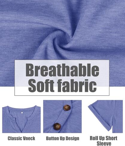 CARCOS المرأة حجم كبير بلايز نفخة قصيرة الأكمام الخامس الرقبة قمصان الصلبة/الزهور الصيف التي شيرت بلوزة غير رسمية فضفاضة تناسب الستر XL-5XL in Kuwait