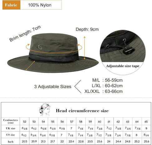 TOP-EX Oversized Waterproof Mesh Sun Hat for Big Heads with Wide Brim | Designed for big heads with an adjustable fit, wide brim，crown mesh and lightweight comfort cool for sunny outdoor days in Saudi Arabia