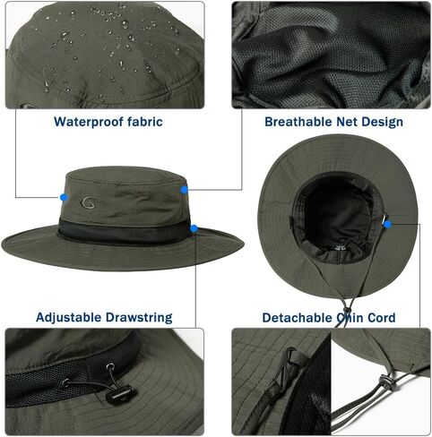 TOP-EX Oversized Waterproof Mesh Sun Hat for Big Heads with Wide Brim | Designed for big heads with an adjustable fit, wide brim，crown mesh and lightweight comfort cool for sunny outdoor days in Saudi Arabia