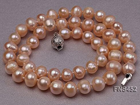 JYX 7-8 مم قلادة لؤلؤ مستزرع أبيض / وردي مائي 7-8 مم in Kuwait