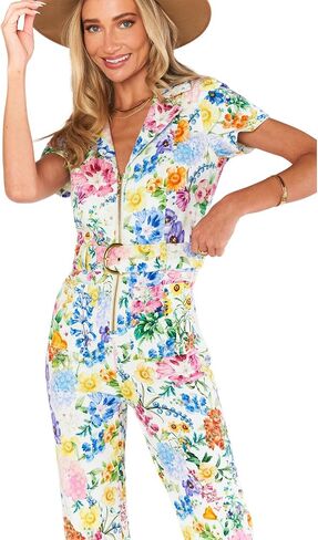 Show Me Your Mumu womens Jacksonville Short Sleeve Crop JumpsuitJumpsuit in Saudi Arabia