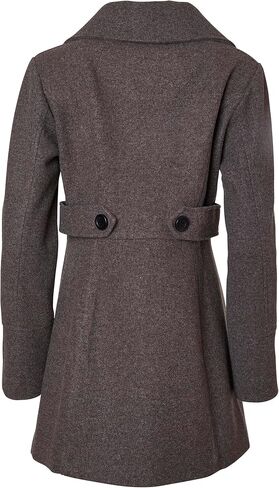Sportoli Womens Mid-Length Single Breasted Wool Look Dress Coat with Pockets in Saudi Arabia