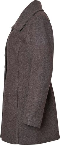 Sportoli Womens Mid-Length Single Breasted Wool Look Dress Coat with Pockets in Saudi Arabia