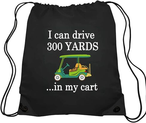I Can Drive 300 Yards Golf Drawstring Backpack, Golf Gifts for Women Men, Funny Drawstring Backpack for Golf Lover, Unisex Drawstring Backpack Bag for Gym Shopping Sport Yoga Dance Rehearsa in Kuwait