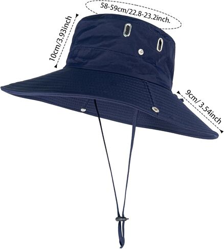 Rosoz Sun Hats for Men Women Wide Brim Boonie Hat UPF 50+ Bucket Hats Hiking Fishing Outdoor Summer Safari UV Protection Hat in Saudi Arabia