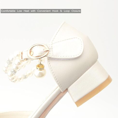 Toddler Flower Girls Dress Shoes Wedding Party School Glitter Low Heel Mary Jane Princess Pumps Sandals for Little Kids in Saudi Arabia