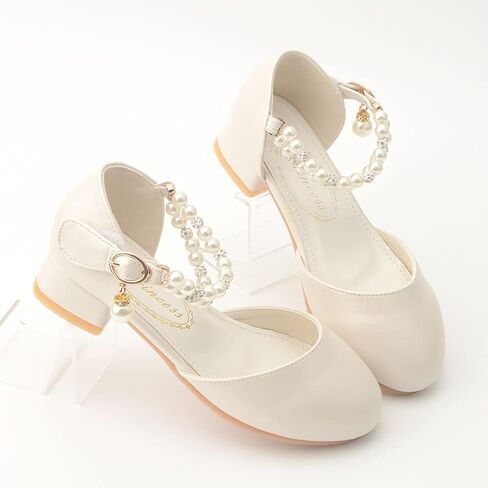 Toddler Flower Girls Dress Shoes Wedding Party School Glitter Low Heel Mary Jane Princess Pumps Sandals for Little Kids in Saudi Arabia