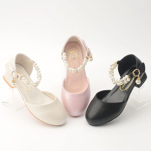 Toddler Flower Girls Dress Shoes Wedding Party School Glitter Low Heel Mary Jane Princess Pumps Sandals for Little Kids in Saudi Arabia