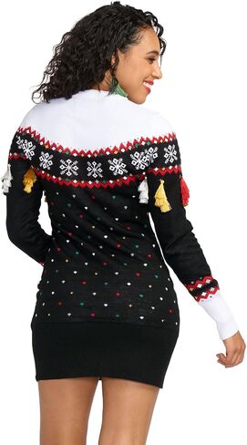 Tipsy Elves Women's Christmas Merry Christmas Tassel Sweater Dress Size Medium in Saudi Arabia