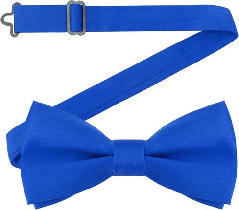 Men's Bow Ties, Pre-Tied Adjustable Bowties Solid Color Black Bowtie for Men in Saudi Arabia