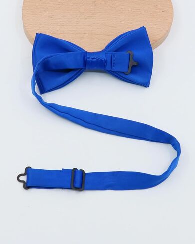 Men's Bow Ties, Pre-Tied Adjustable Bowties Solid Color Black Bowtie for Men in Saudi Arabia