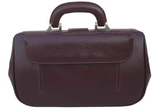 RA Bock Fine Leather Doctor Bag - Small (Burgundy) in Saudi Arabia