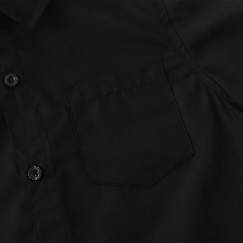 Spring&Gege Boys' Short Sleeve Dress Shirts Formal Uniform Poplin Solid in Kuwait