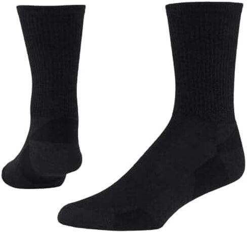 Maggie's Organic Dark Urban Hiker Crew Wool Socks - Moisture Wicking - for Light Workout, Running and Walking in Saudi Arabia
