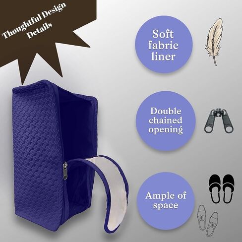 Travel Shoe Bag for Men and Women, Vegan Leather, Handcrafted in Saudi Arabia