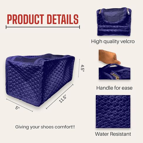 Travel Shoe Bag for Men and Women, Vegan Leather, Handcrafted in Saudi Arabia