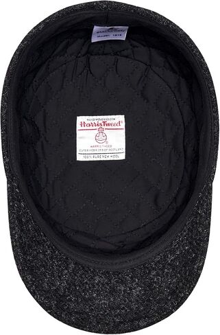 Sterkowski Big Pike Cap | 100% Harris Tweed Baseball Cap | Warm Winter Patrol Cap with Quilted Lining in Saudi Arabia