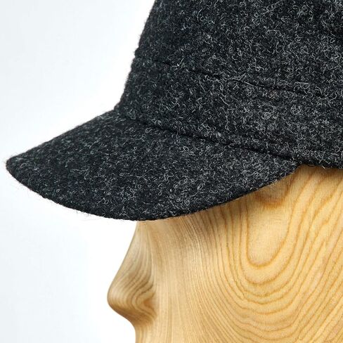 Sterkowski Big Pike Cap | 100% Harris Tweed Baseball Cap | Warm Winter Patrol Cap with Quilted Lining in Saudi Arabia