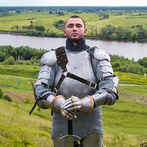 Renaissance Sword Holster Shoulder Back Sheath Frog Holder Crossbody, Sword Strap Belt Ideal for Warrior Knight Vikings SCA LARP,Medieval Viking Belt for Shoulder With Adjustable Leather Sword Frog in Saudi Arabia