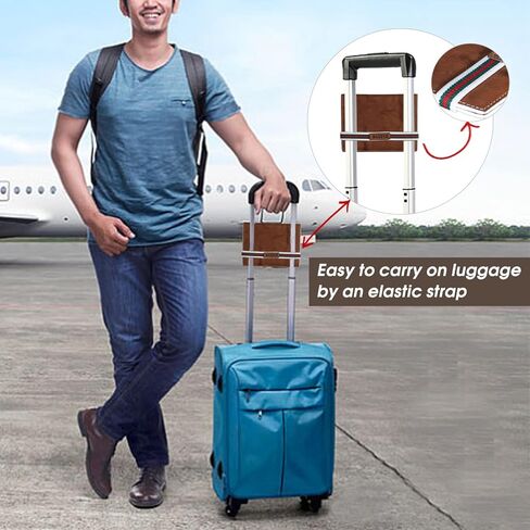 حامل جواز سفر جلدي من Banuce مع حزام مطاطي للجنسين، محفظة سفر للنساء أو الرجال، غطاء جواز سفر مع حامل بطاقات بني in Kuwait