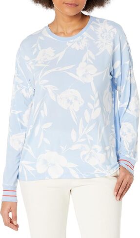 PJ Salvage Women's Loungewear Luxe Floral Long Sleeve Top in Saudi Arabia