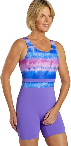 Sporti Women's Boyleg One Piece Swimsuit with Hydrolast Technology - Athletic Unitard Swimwear Training Bathing Suit in Saudi Arabia