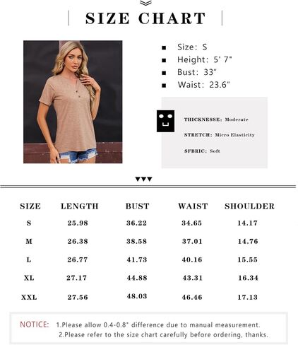 Womens Tops Trendy V Neck Button Down Short Sleeve Tshirts Business Casual Basic Tee Loose Fit in Saudi Arabia