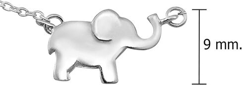 AeraVida Charming Little Elephant Charm .925 Sterling Silver Chain Bracelet | Minimalist Elephant Animal Inspired Bracelet | Silver Accessory for Women | Jewelry Gift in Saudi Arabia
