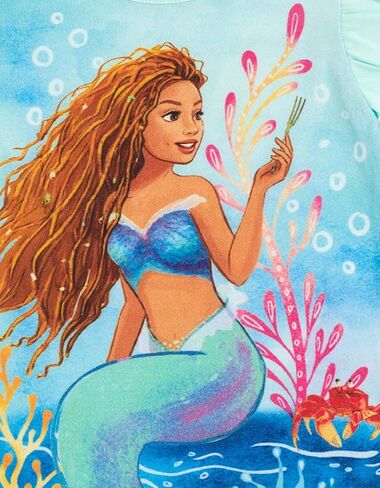 Disney Minnie Mouse Lilo & Stitch Little Mermaid Ariel Floral T-Shirt and French Terry Shorts Outfit Set Infant to Big Kid in Saudi Arabia