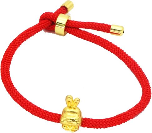 2023 New Year of The Rabbit Red String Handwoven Adjustable Bunny Charm Rope Bracelet Chinese Zodiac Animal Lucky Rabbits Charm Braided Corded Bracelets New Year Jewelry Gifts for Women in Saudi Arabia