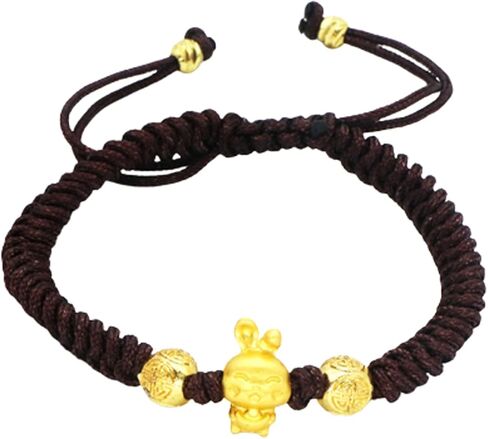 2023 New Year of The Rabbit Red String Handwoven Adjustable Bunny Charm Rope Bracelet Chinese Zodiac Animal Lucky Rabbits Charm Braided Corded Bracelets New Year Jewelry Gifts for Women in Saudi Arabia