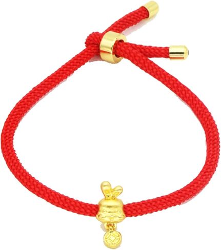 2023 New Year of The Rabbit Red String Handwoven Adjustable Bunny Charm Rope Bracelet Chinese Zodiac Animal Lucky Rabbits Charm Braided Corded Bracelets New Year Jewelry Gifts for Women in Saudi Arabia