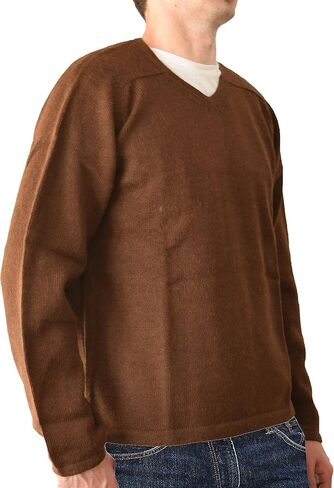 Men's Handmade 100% Alpaca Wool V-Neck Sweater in Saudi Arabia